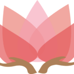 fleur de lotus rose porté par des main dessin