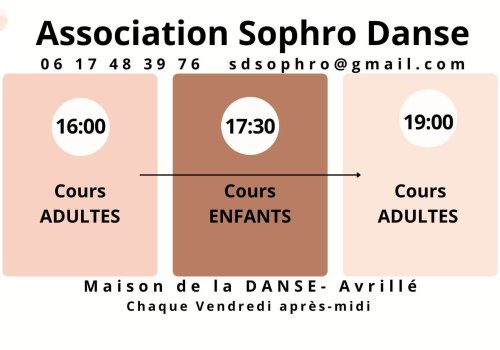 Horaires Sophro Danse Avrillé
